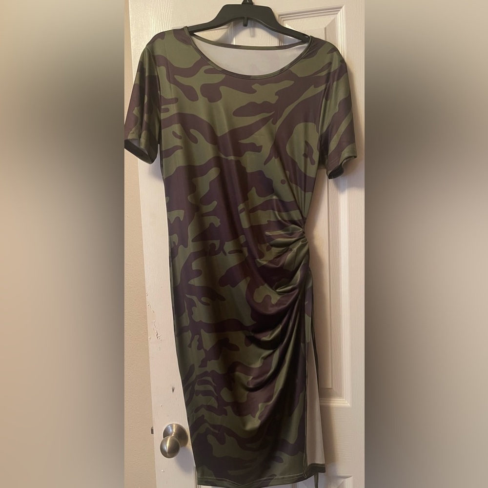 Camo dress/side slit